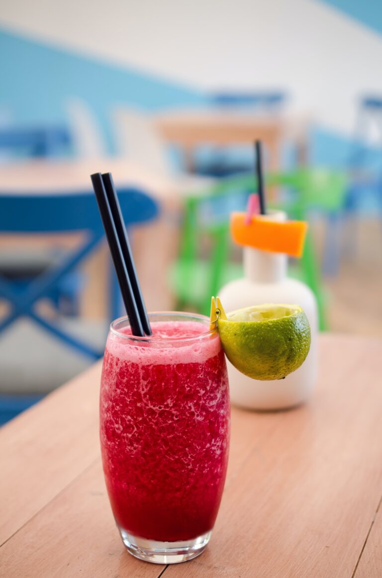 healthy red Juice in glass