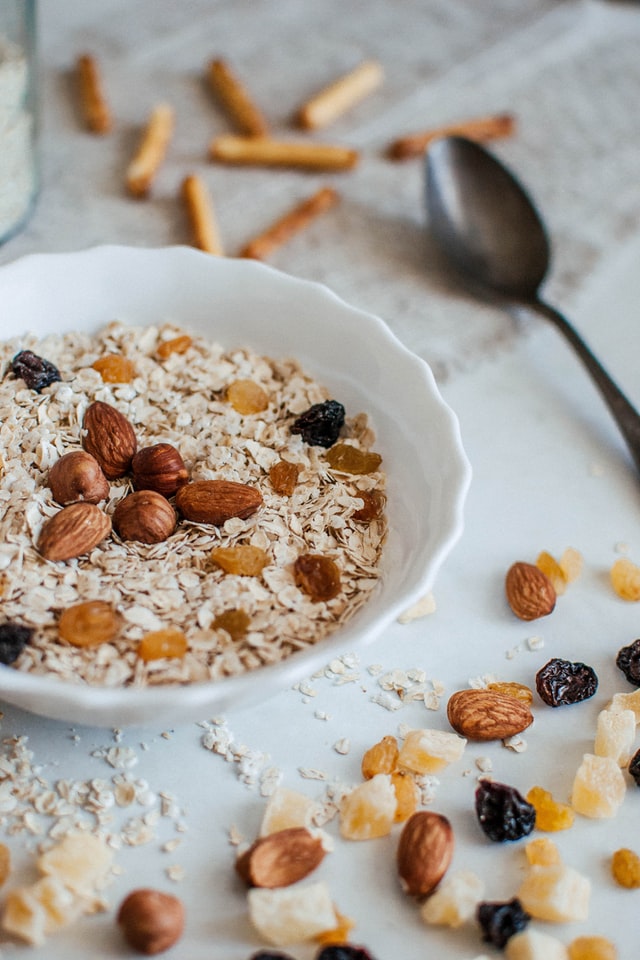 granola in dish